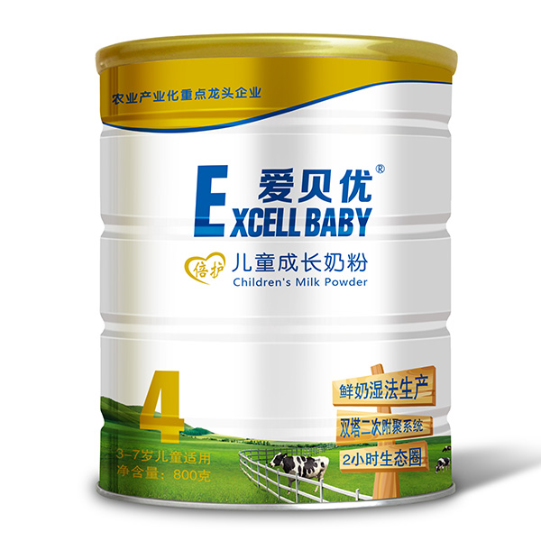 爱贝优倍护儿童成长奶粉4段800g