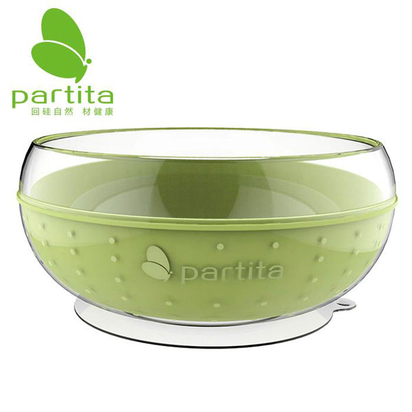 partita儿童吸盘碗绿色