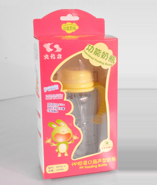 史代尔PP标准口葫芦型奶瓶240ml黄