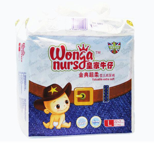 皇家牛仔小包尿裤L码24片