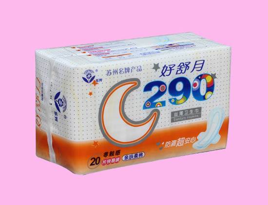 好舒月亲肤柔棉290MM丝薄护翼卫生巾