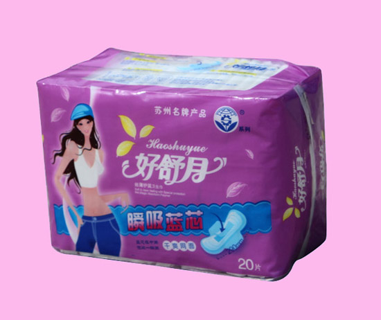 好舒月瞬吸蓝芯干爽网面280MM护翼卫生巾