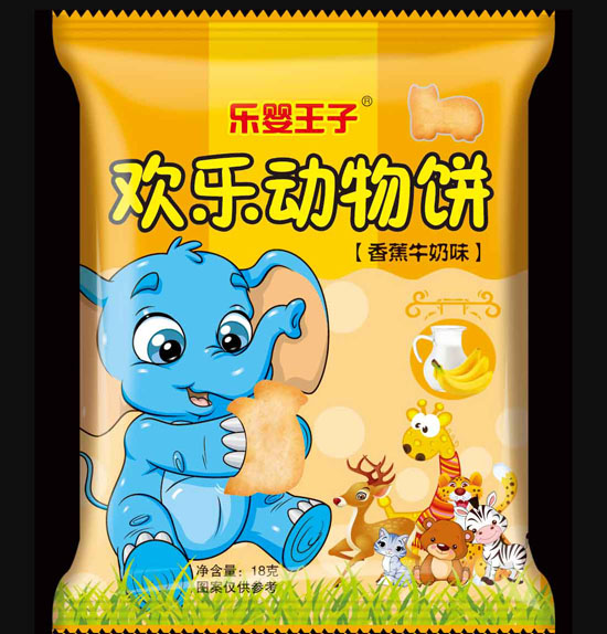 乐婴王子欢乐动物饼香蕉牛奶