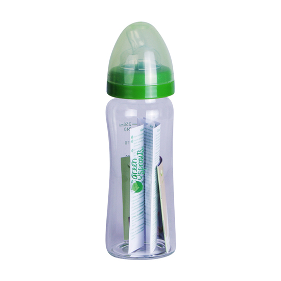 美国小绿芽玻璃奶瓶宽口266ml