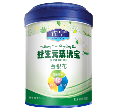 雀皇益生元金银花清清宝200g