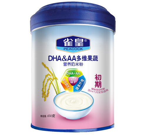 雀皇450g多维果疏营养奶米粉(初期)