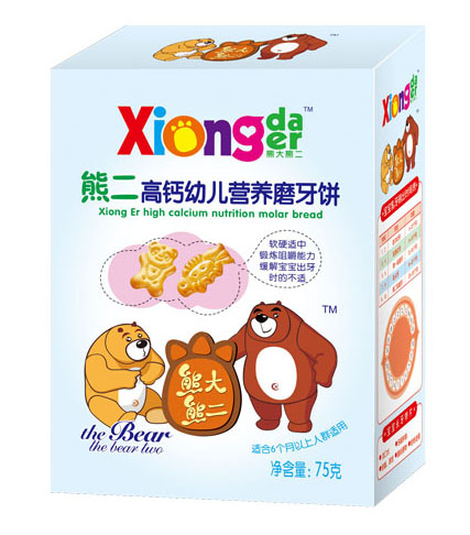 熊大熊二牌熊二高钙幼儿营养磨牙饼