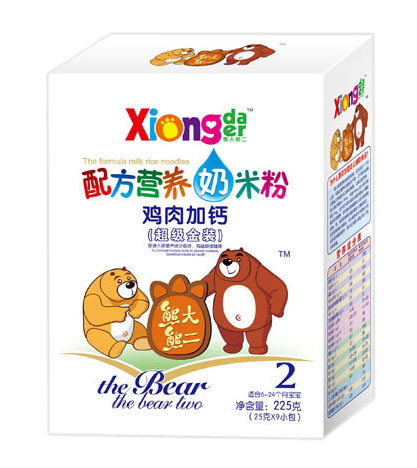熊大熊二鸡肉加钙配方营养奶米粉