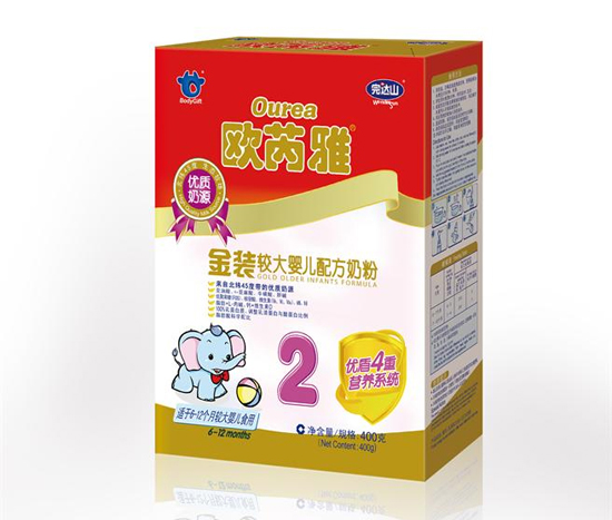 欧芮雅金装较大婴儿配方奶粉盒装400g