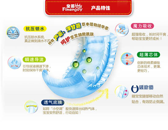 皇茵婴儿纸尿片M码32片
