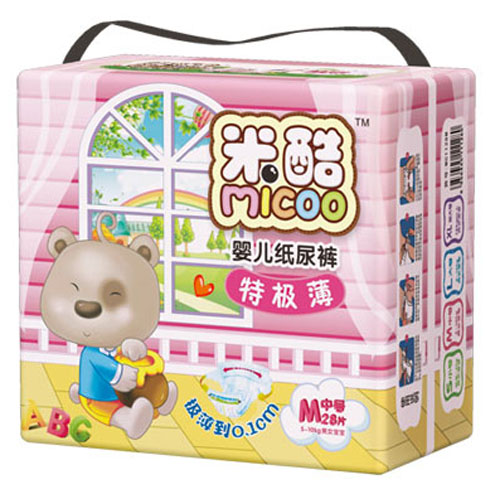 米酷特极薄婴儿纸尿裤(中号)
