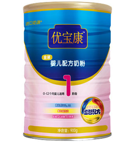 优宝康婴儿配方奶粉听装1段900g