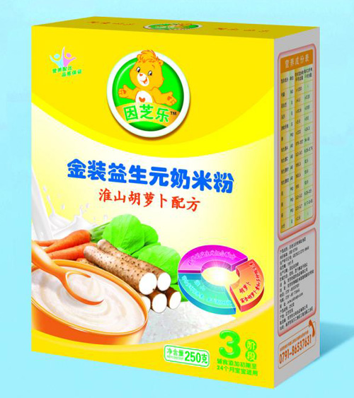 因芝乐金装益生元淮山胡萝卜奶米粉