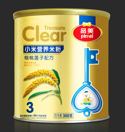 品美小米系列核桃莲子配方米粉3段