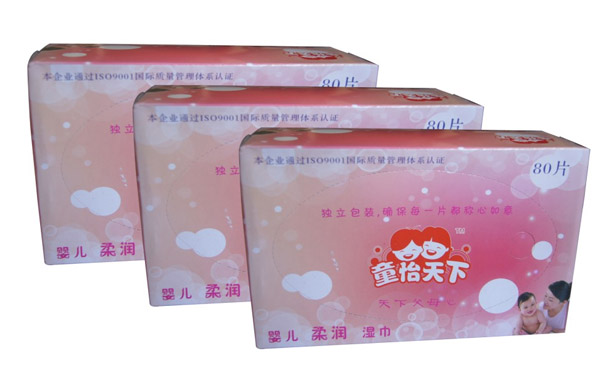 童怡天下婴儿柔润湿巾80片抽