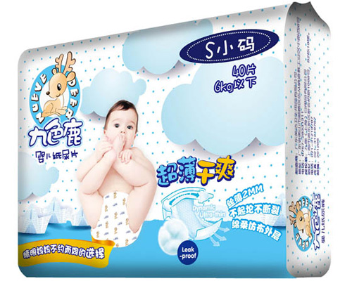 九色鹿超薄干爽纸尿片S