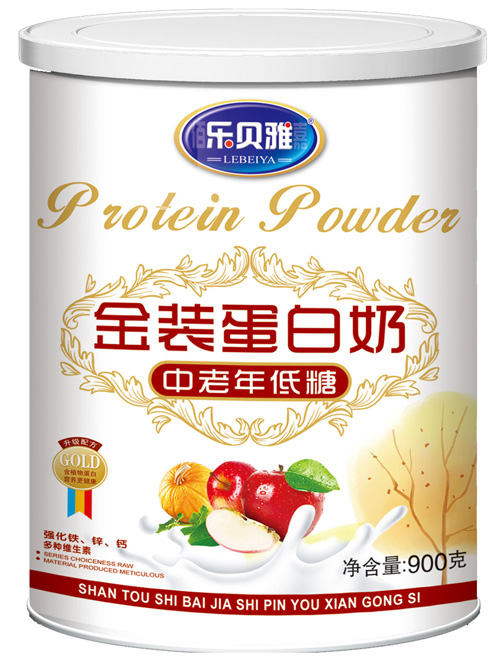 乐贝雅中老年低糖金装蛋白奶