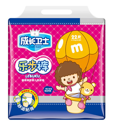 成长卫士乐步裤棉柔裤型婴儿纸尿裤M22