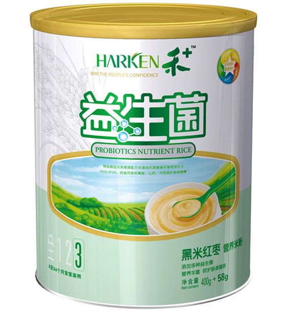 禾+益生菌黑米红枣营养米粉