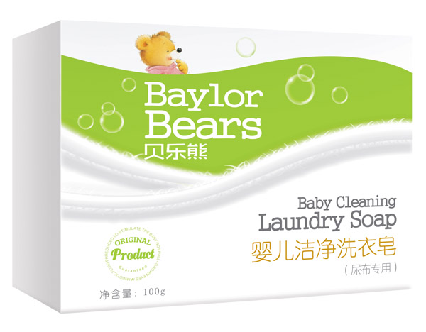 贝乐熊婴儿洁净洗衣皂100g