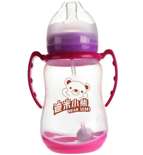 迪米小熊宽口葫芦形带底座PP奶瓶250ml