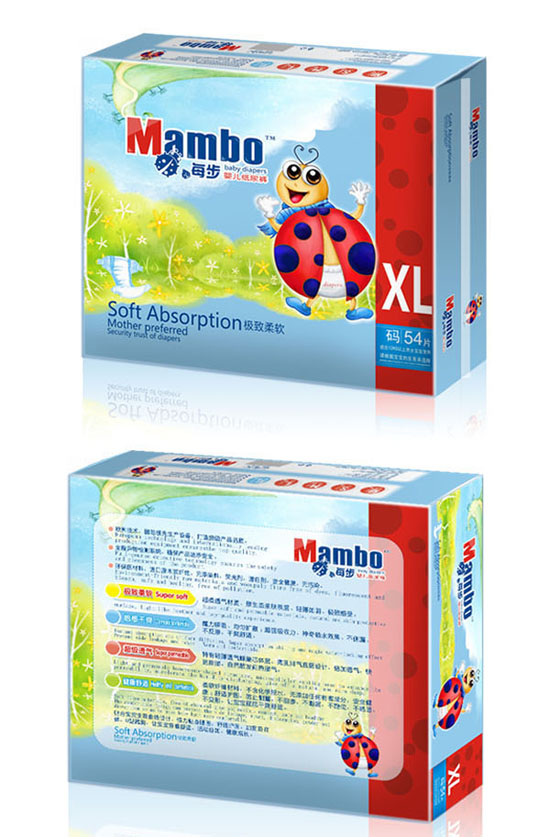 Mambo每步婴儿纸尿裤XL码54片大包装