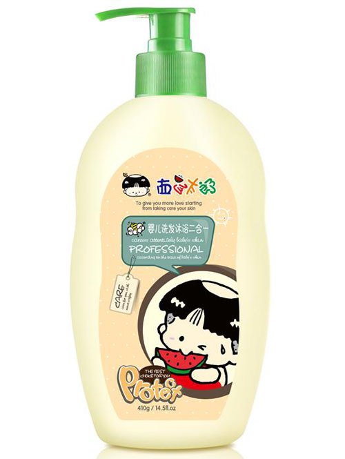 西瓜太郎婴儿洗发沐浴露二合一410g