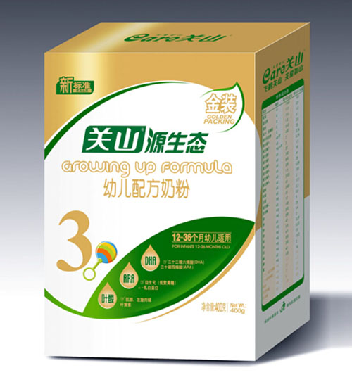 源生态金装幼儿配方奶粉盒装400g