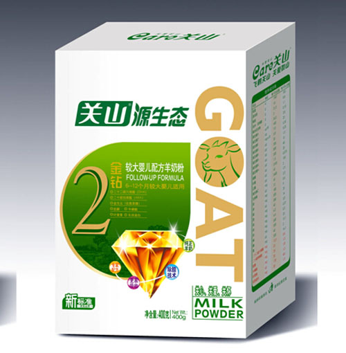 源生态白金版金钻较大婴儿配方羊奶粉400g盒装