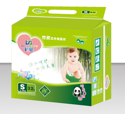 倍爱特柔超薄竹炭芯片纸尿裤M码 (小包装)