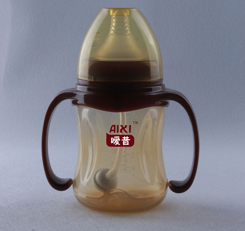 嗳昔带手柄婴儿奶瓶