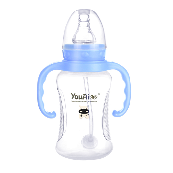 幼爱EQ标口带柄自动吸PP奶瓶210ml
