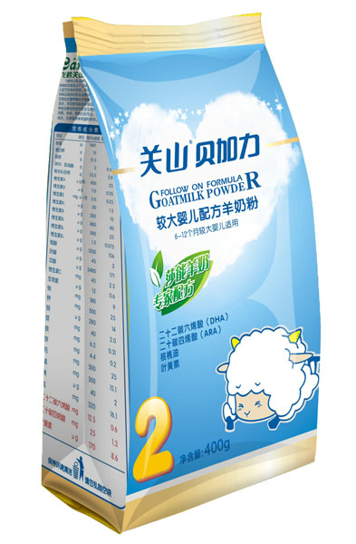 贝加力较大婴儿配方羊奶粉2段袋装