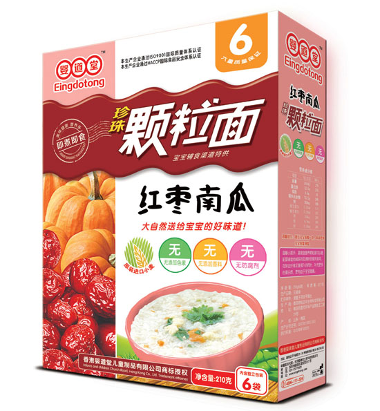 婴道堂红枣南瓜颗粒面