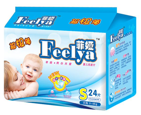 菲娅超薄棉柔婴儿纸尿片S24片