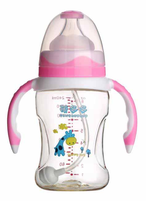�ȶ��PPSU����240ml˫ɫ����ֱ��Զ���ƿ