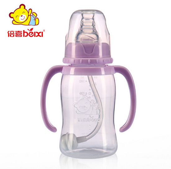 倍喜标口直身PP奶瓶150ML(紫色)