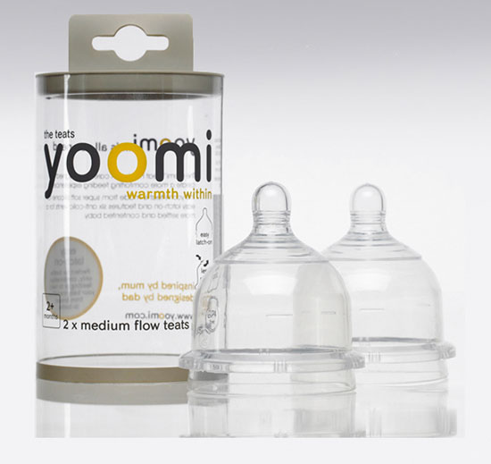 yoomi仿母乳防胀气硅胶奶嘴2个装中流