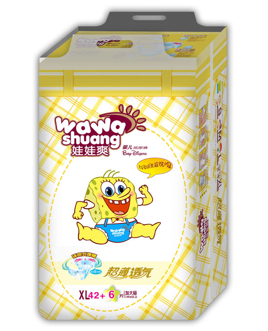 娃娃爽超薄婴儿纸尿裤XL码48片大包
