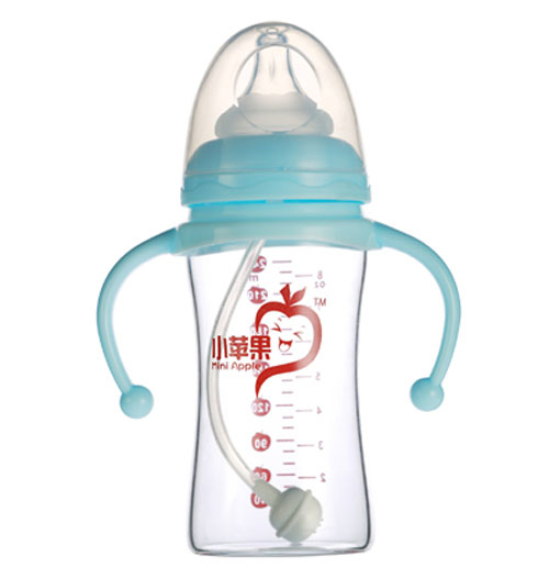 小苹果晶钻玻璃奶瓶240ml
