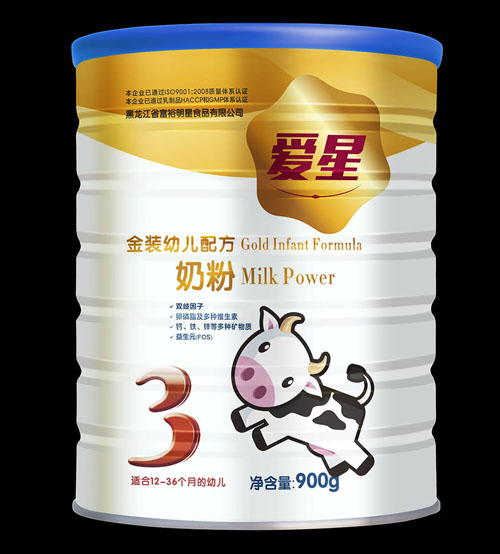 爱星金装幼儿配方奶粉3段900g罐装