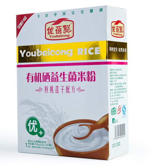 优蓓聪有机硒益生菌米粉(核桃莲子)