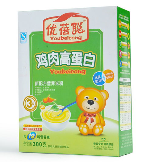 优蓓聪鸡肉高蛋白营养米粉3段