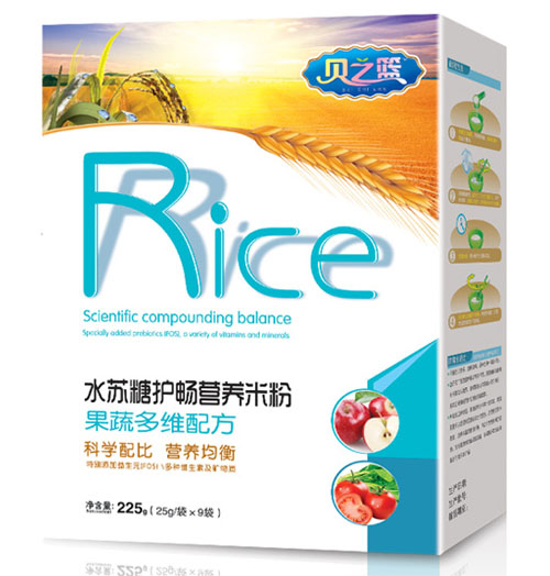 贝之篮果蔬多维配方水苏糖护畅营养米粉盒装