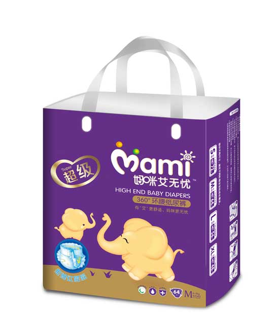 妈咪艾无忧超级360°环腰纸尿裤M码