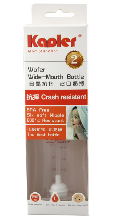 康喂儿合晶10倍抗摔玻璃奶瓶240ml
