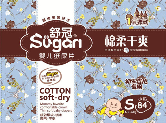 舒冠尿片棉柔干爽S码84片