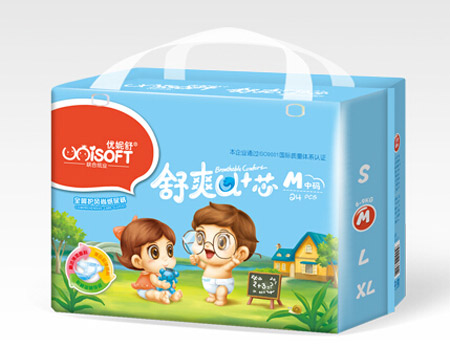 优妮舒爽U+芯风尚纸尿裤中包