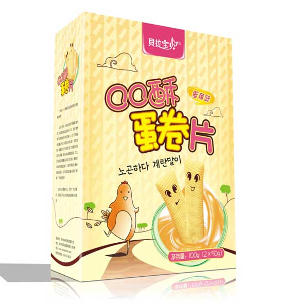 贝拉宝贝蛋黄味蛋卷片