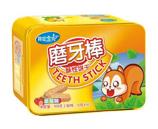 贝拉宝贝草莓味磨牙棒